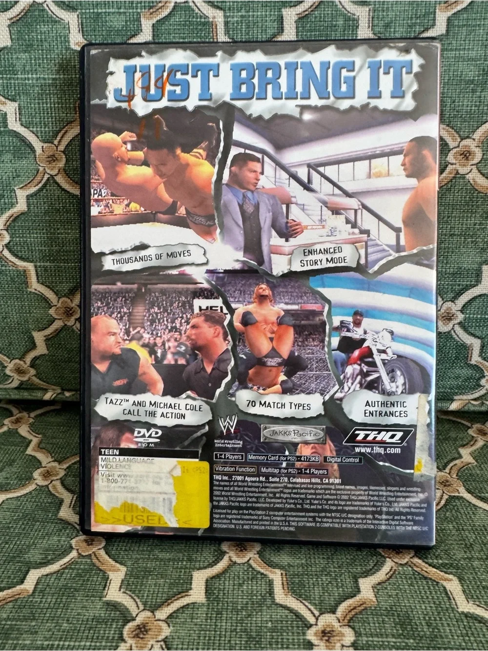 Sony PlayStation 2 WWF SmackDown! Just Bring It THQ T-Teen
